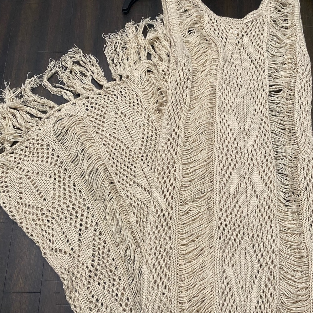 Primi large tan see through dress